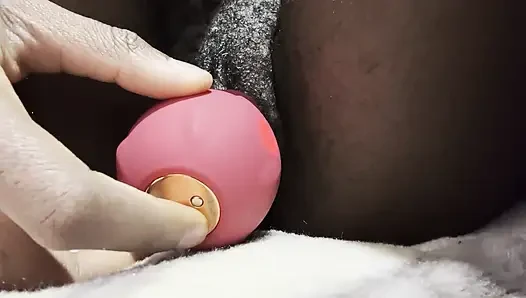 Ebony teen can’t stop masturbating