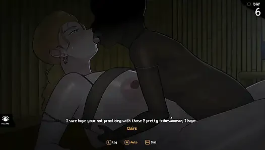 Hentai oyunu - tanrıçanın gelişi - sürtük ateşli seksi sarışın kadın amını kabile şefine parçalatıyor