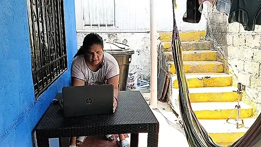 Outdoor sex with my horny, big-assed neighbor