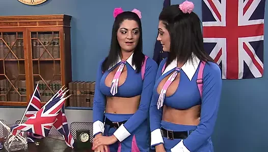 Group party with Kit Lee and Kat Lee are horny and get