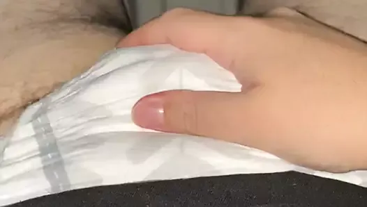 Cum with diaper rub