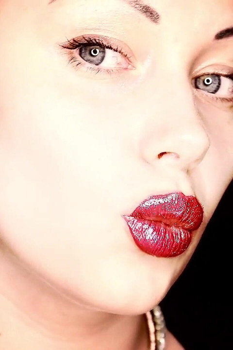 Hookah smoking  & glossy lipstick fetish & smelling & teasing & kissing