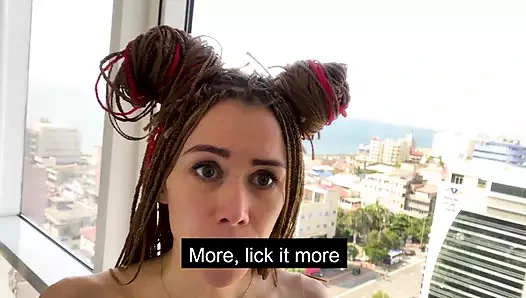 Моя неожиданная соседка наполнила сливками мою киску и записала все на мой телефон