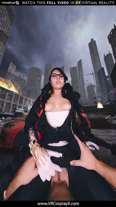 VRCosplayX Es ist zeit, mit Alex Coal als Bayonetta frech zu sein teil 1