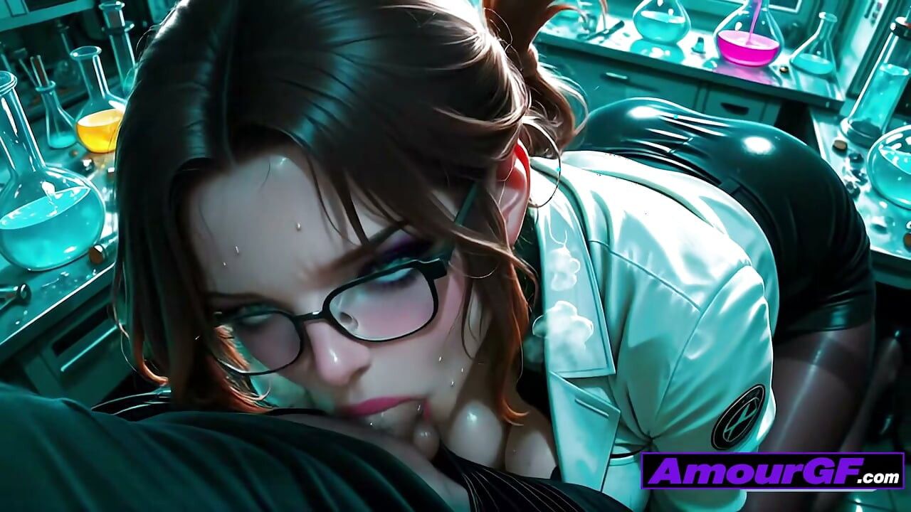 3D Scientist Babe Fucked Hard in Lab, Big Tits Covered in Cum
