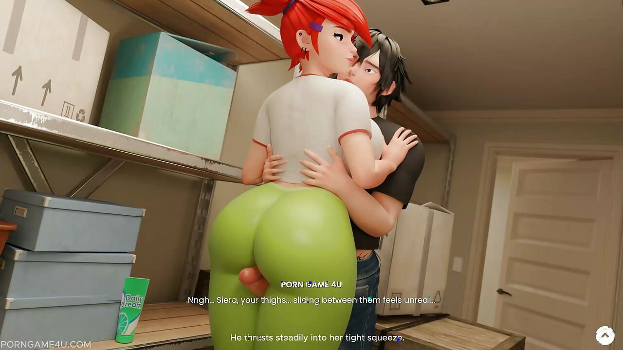 Storage Room Encounter: Siera's Tight Leggings Thighjob - Mansion Days - Part 4 - Brim - by Porn Game 4u