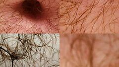 4 close -up shots van navel en penis op multicam