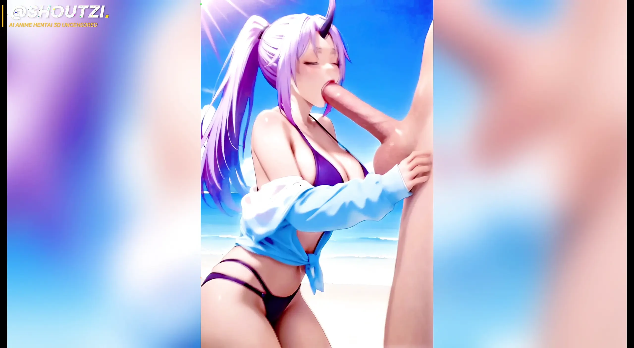 Blowjob,cum in mouth,deep throat,beach