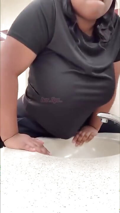 Horny Girl Humps the Bathroom Sink
