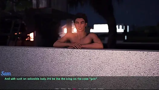 Awam Sophia and Sam Spend Time in Hottub