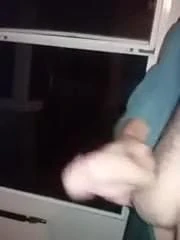 Quick cum at the door