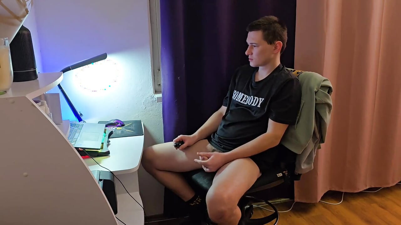Wife in the Next Room - Horny Hairy Husband Can’t Stop Masturbating Until a Massive Cumshot