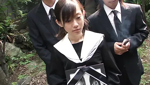 Innocent looking Asian babe learns how to suck a dick