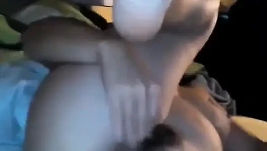 Intense nighttime penis riding
