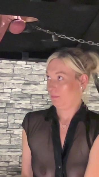 Powerful moment from "Milking table ruined orgasms session"