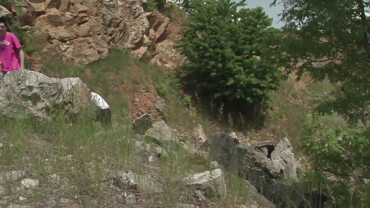 Exclusive video Bareback: Outdoor threesome fuck with three hot horny guys