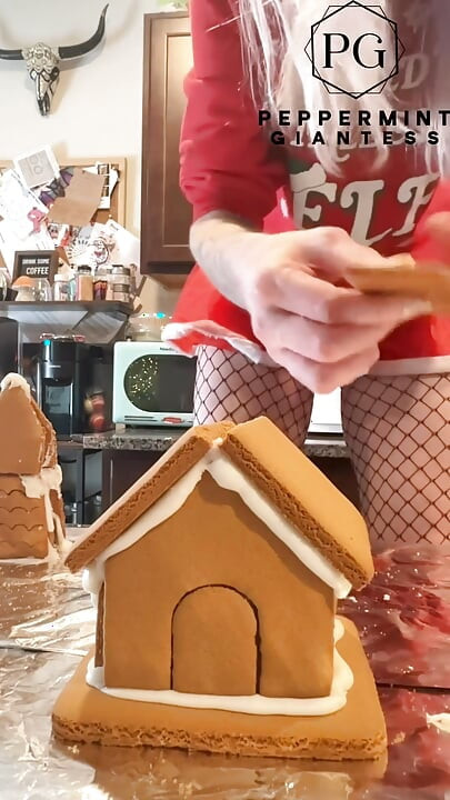 73 Giantess in 8-inch Heels Builds a Gingerbread Village