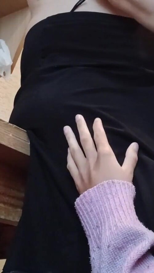 My boyfriend caught me with his mom, but he didn't see us having sex because I was under her skirt | Clip 1