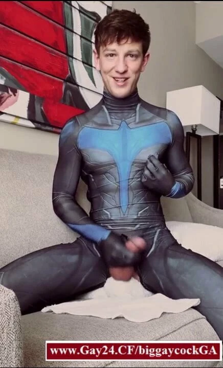 Georgia guy jerking off his fat dick in a movie character co