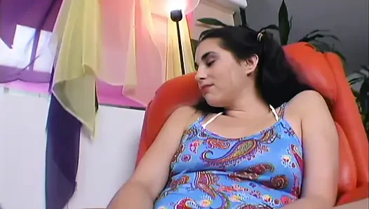 90s Hairy Beach Girl Frolicks and Fucks Messy!