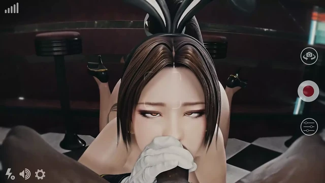 Bunny Slut Mai Shiranui Sucking A Hard Black Cock