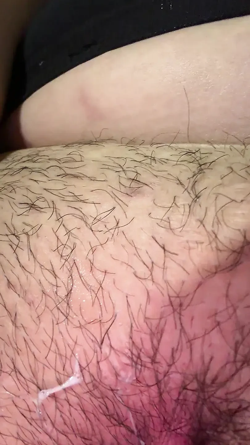 Sexy blonde cums nice delicious in her big hairy pink pussy