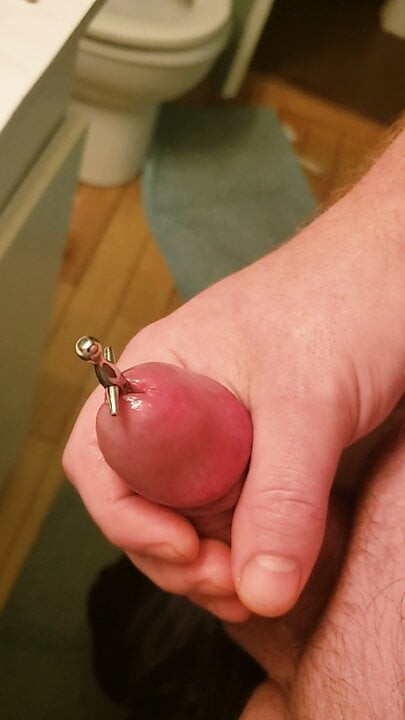 Sounding 6mm and masturbating