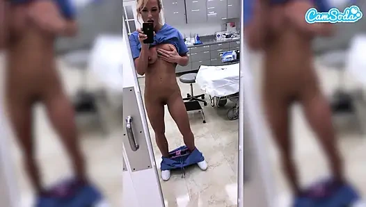 Fitte MILF-krankenschwester Wird Gefeuert, Um Im Krankenhaus Zu Masturbieren