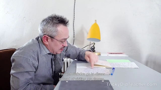 Tricky Old Teacher - Babe rewards old teacher with a crazy