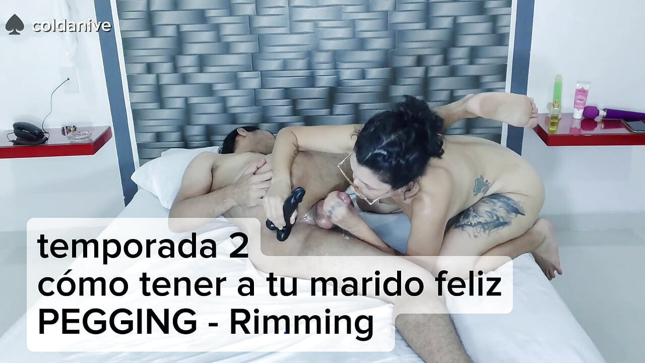 After Giving a Massage I Love to Fuck My Husband in the Ass with a Strapon and Big Cock