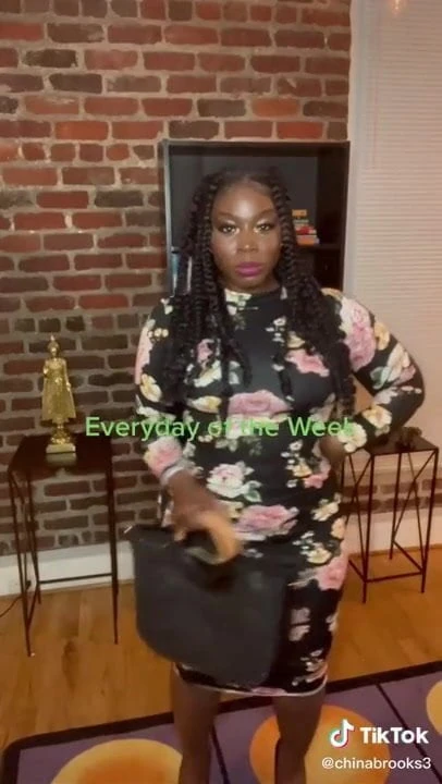 Sexy Ebony MILF showing off Juicy Ass in different outfits