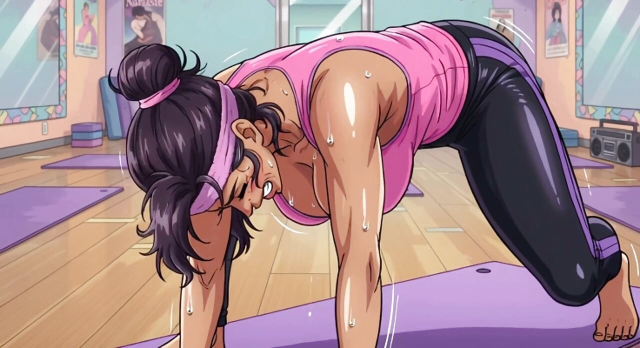 汗をかくストレッチアニメーション