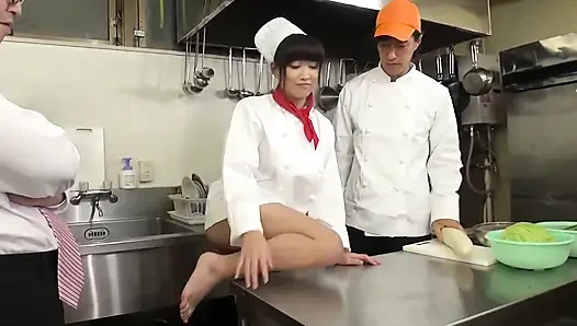 Asian Desire Scene 4: Busty Japanese Cook Enjoys Fucking with Her Friend