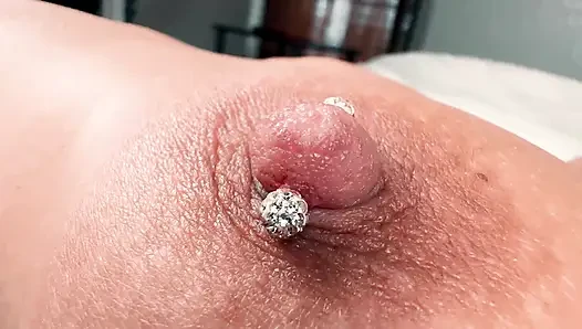 Nipple Piercing Worship - Changing Out My Nipple Rings and Nipple Tour