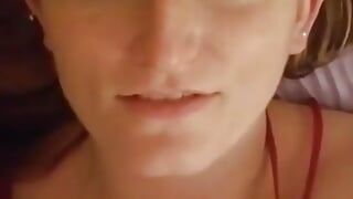 Red Head Slut Wife MILF Plays with Vibrator