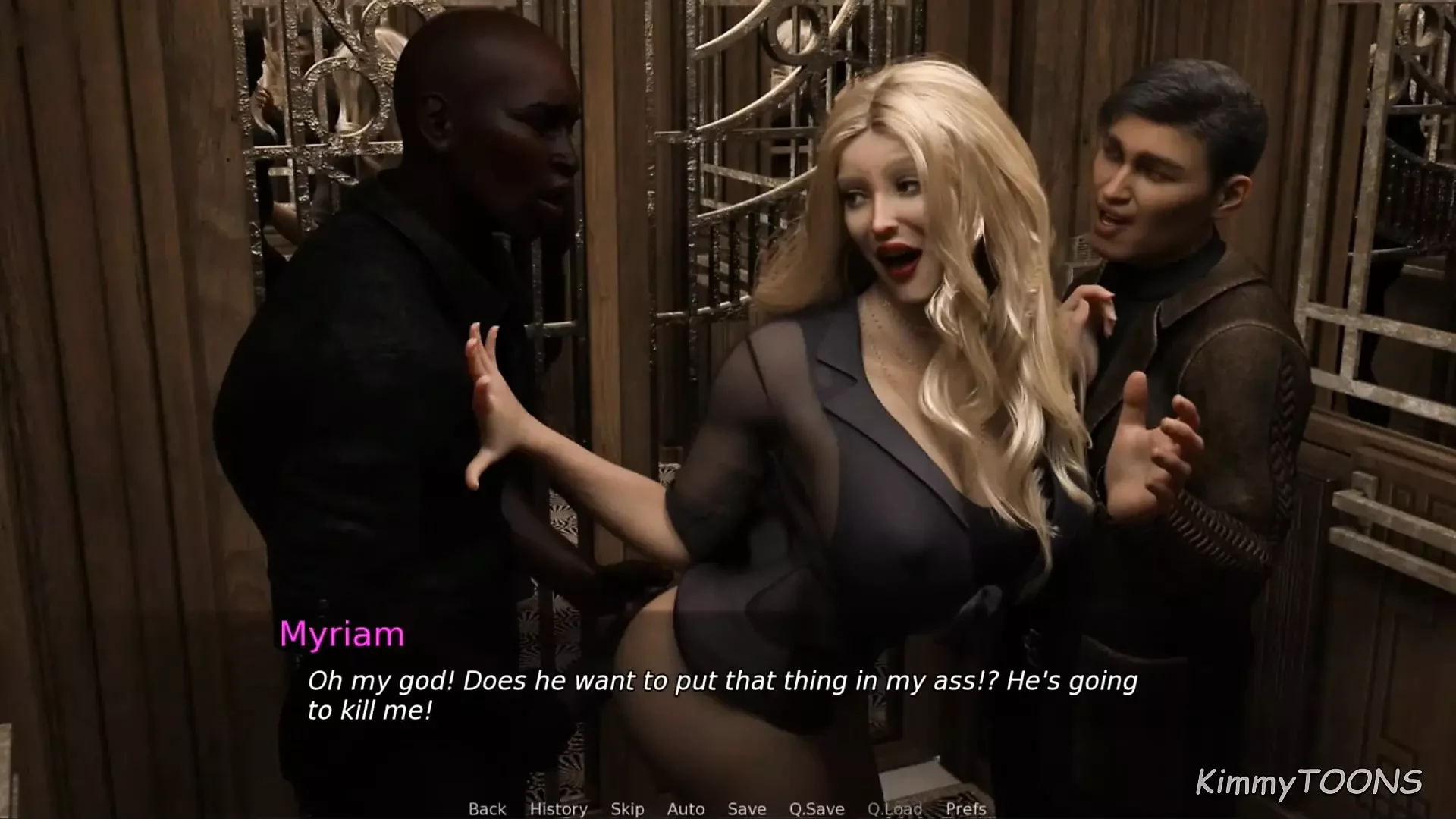 AWAM - Fucked in the Ass by a BBC on a public elevator - kimmytoons