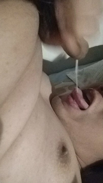 self suck and eating my cum 25