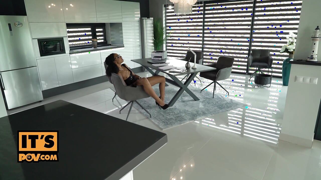 itsPOV - Petite ebony office slut Romy Indy wants to fuck you finally