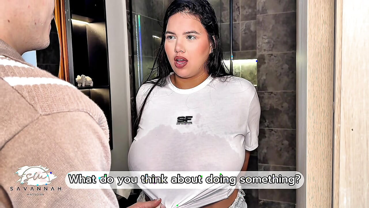 Busty Latina maid has passionate sex with her boss to get a raise - Savannah Watson