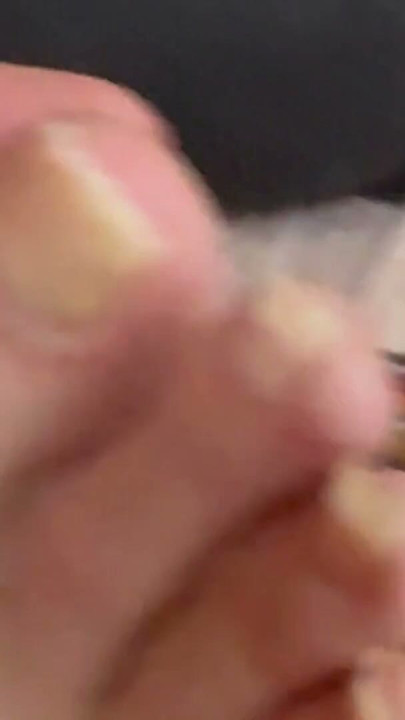 Long Toenails clipping closeup foot fetish | Clip 2