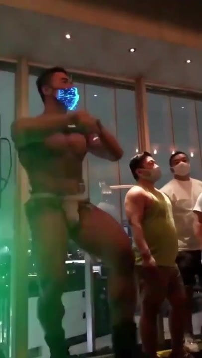 Even strippers now wear masks