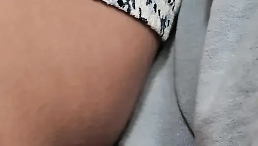 Almost Seen when She Touch Stranger's Erection In a Crowded Train. Girl's Panties get Soaked With His  Warm Sperm
