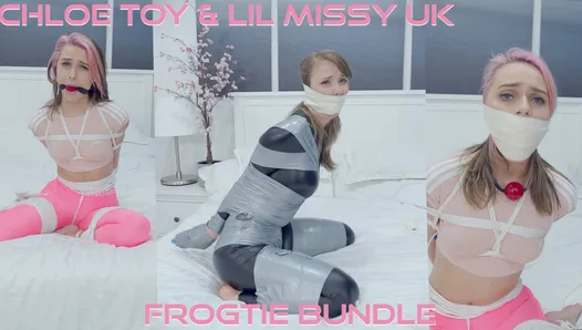 Chloe & Missy - Frogtie Bundle ( GagAttack.NL ) Bound Gagged Damsel in Distress Tape Gagged