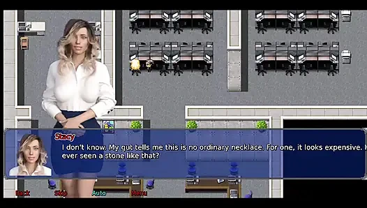 Ofisteki evli kadın #2 Simon Stacy'nin eteğine bakıp duruyor.