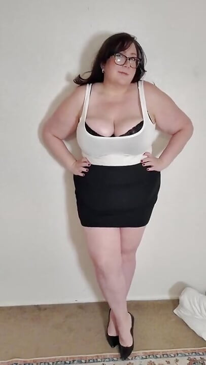 BBW MILF powolny pasek duży cycki odsłonić