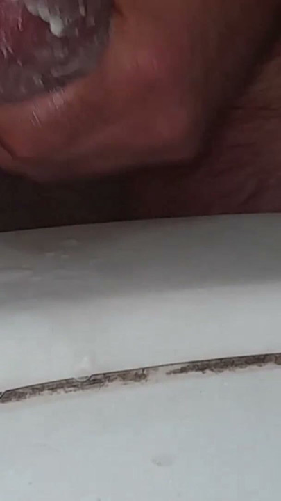 nice day in the bathroom again i love my thick dick mature gay passive dream who wants to lick | Clip 1