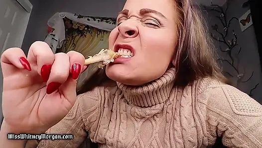 Мисс Уитни Морган: Жареная цыпленка поедает АСМР