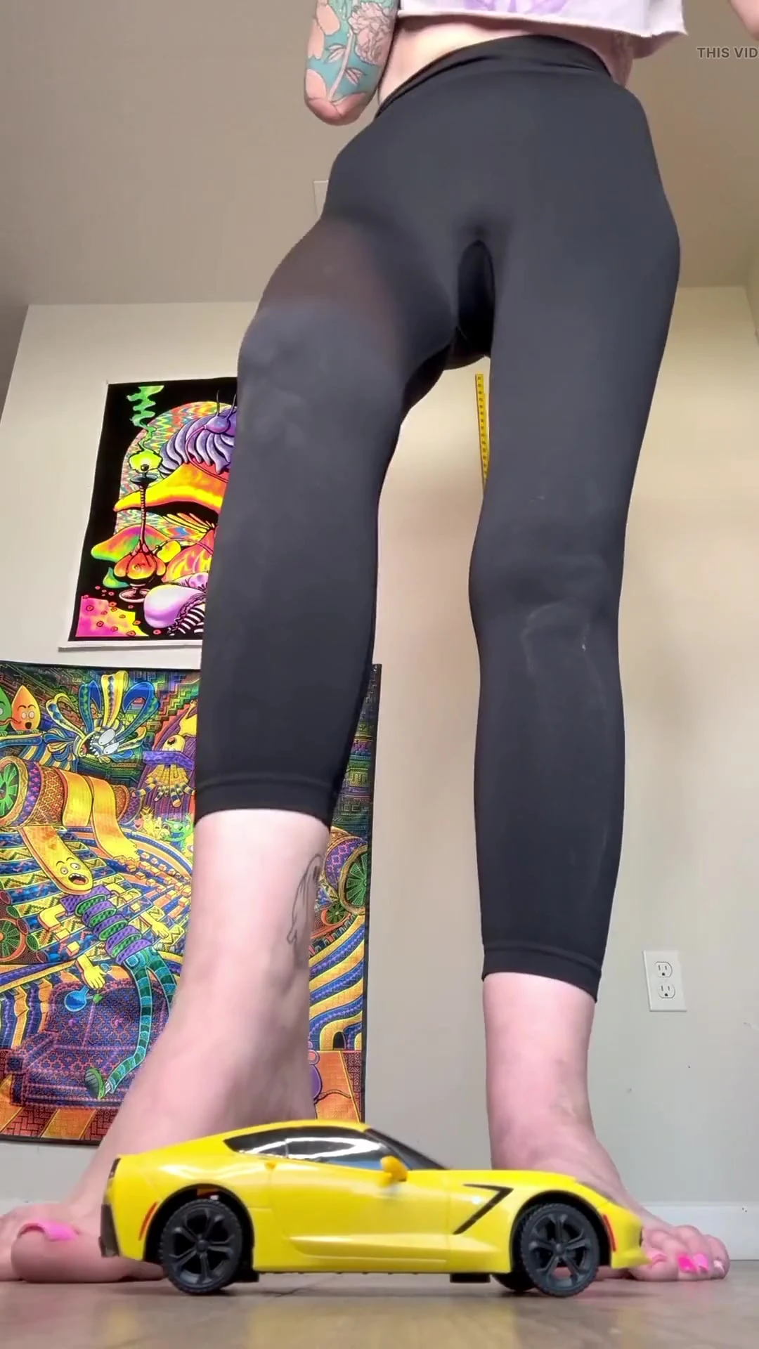 Smashing a Model Car with My Size 16 Feet