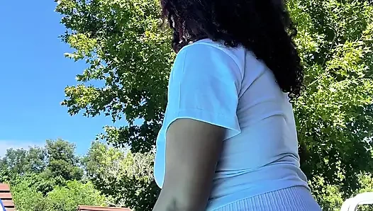 Chubby Latina Big Ass Farting by the Pool Relaxed Summer Gas Vibes