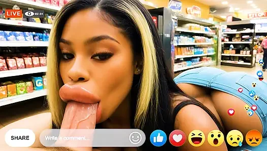 Huge Ass Ebony Bimbo Baddies Get Fucked In Public Live On Facebook